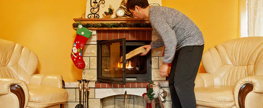 Rusted Metal Fireplace Restoration in Milford, Massachusetts